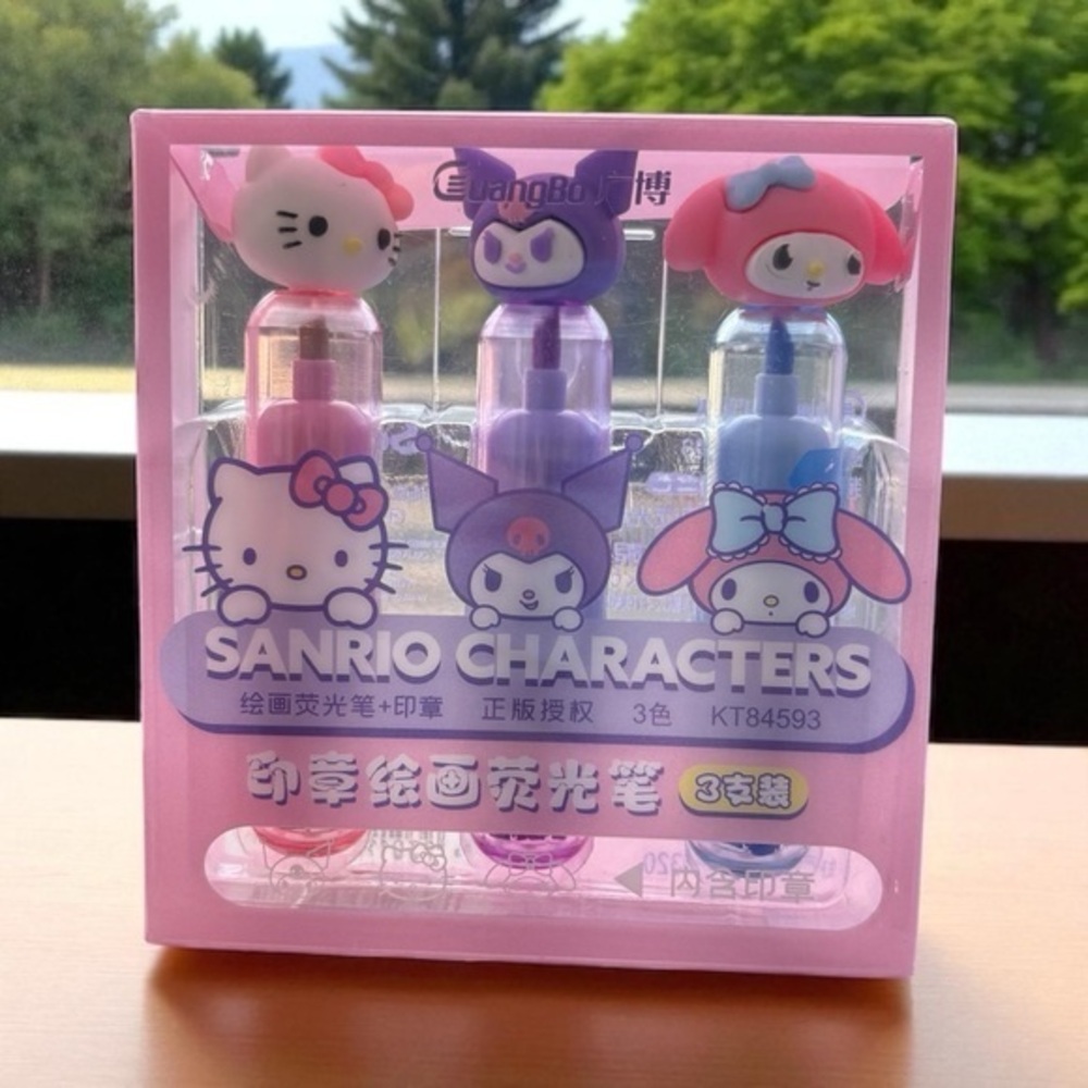 3/$25 Sanrio Characters Highlighter Trio Hello Kitty My Melody Kuromi